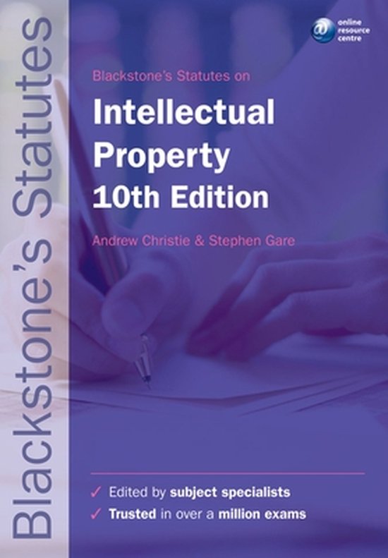 Blackstone's Statutes on Intellectual Property - cover