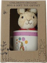 Flopsy beker en knuffel cadeauset - Beatrix Potter - Gund Peter Rabbit - Children's organic mug & soft toy giftset