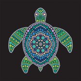 Plaid - Let's paint - peinture sur n° - 35cm x 35cm - Sea Turtle