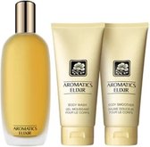 Clinique Aromatics Elixir Parfum 100ml + Body Smoother 75ml + Body Wash 75ml Set