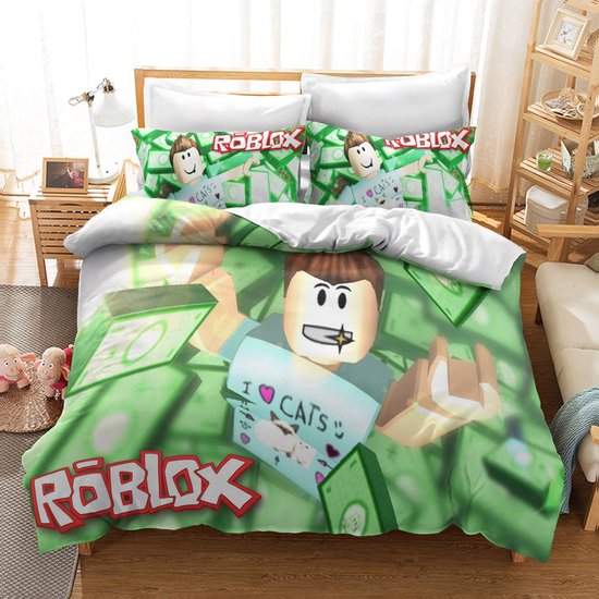 NICHIYO Roblox Beddengoedset, dekbedovertrek en kussensloop