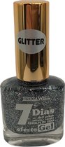 Leticia Well - Nagellak -  Grijs met zilver glitters - 1 flesje met 13 ml inhoud - Nummer 212