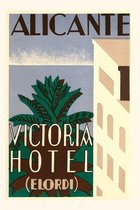 Pocket Sized - Found Image Press Journals- Vintage Journal Victoria Hotel, Alicante, Spain Travel Poster