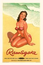 Pocket Sized - Found Image Press Journals- Vintage Journal Bathing Beauty, Ramsgate