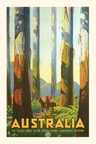 Pocket Sized - Found Image Press Journals- Vintage Journal Australia, Trees Travel Poster