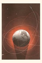 Pocket Sized - Found Image Press Journals- Vintage Journal Rocket Zooms around the Globe Poster