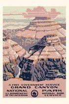 Pocket Sized - Found Image Press Journals- Vintage Journal Grand Canyon National Park Travel Poster