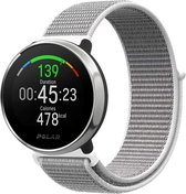 Nylon Smartwatch bandje - Geschikt voor  Polar Ignite nylon band - zeeschelp - Strap-it Horlogeband / Polsband / Armband