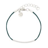 Mint15 Armband 'Tube it - Emerald' - Zilver