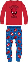 Spiderman Kinder Pyjama- Huispak Jongens Coral Fleece Maat 104/110 Rood/Blauw