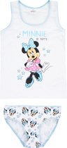 Ondergoedset - Minnie Mouse - Wit/Blauw - Maat 116-122