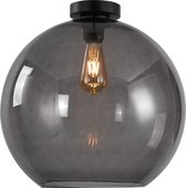 Plafondlamp Marino 40cm Smoke Grijs - Ø40cm - E27 - IP20 - Dimbaar > plafoniere smoke grijs glas | plafondlamp smoke grijs glas | plafondlamp eetkamer smoke grijs glas | plafondlam