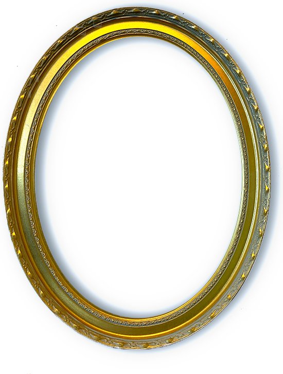 Afleiden deelnemen Circulaire 1 x Ovale barok goud schilderij 37,5cm / foto lijst, hoge kwaliteit hout en  prachtige... | bol.com