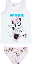 Ondergoedset - Minnie Mouse - Gestreept - Wit/Roze - Maat 104-110