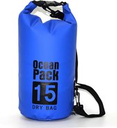 Nixnix Waterdichte Tas - Dry bag - 15L - Fel blauw - Ocean Pack - Dry Sack - Survival Outdoor Rugzak - Drybags - Boottas - Zeiltas