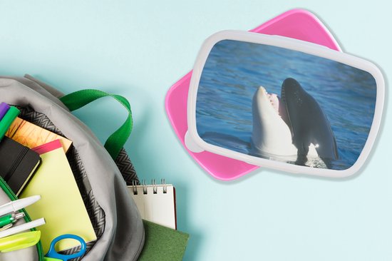 Lunch box Rose - Lunch box - Boîte à pain - Orque à la surface de l'eau - 18x12x6 cm - Enfants - Fille