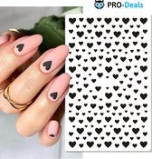 PRO-Deals | Nagelstickers | Nagel Stickers Hartjes | Kleur Zwart | Nail Art 3D Stickers | Nagelstickers Kinderen | Nagel Decoratie
