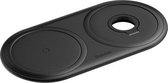 2in1 Baseus Planet draadloze inductielader, smartphone + Apple Watch, 24W (zwart)