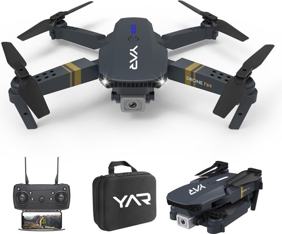 Yar R Pro Drone met 4K Camera - Drone met Camera voor Buiten/Binnen - Mini Drone - Drone voor Kinderen/Volwassenen – Inclusief Opbergtas & 1 Extra Accu