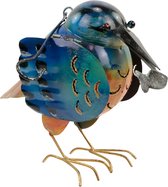 Beelden - Vogels - Metaal - Blauw - 23x16x8 cm - Indonesie - Sarana - Fairtrade
