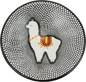 Schalen - Alpaca M - Terracotta - Zwart - 27x27x6.5 cm - Indonesie - Sarana - Fairtrade