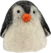 Eierwarmer - Pinguin - Vilt - Wit - 8x8x7 cm - Nepal - Yokomeshi - Fairtrade
