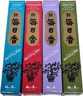 DongDong - Kadopakket - Japanse wierookstokjes - Jasmin-Sandalwood-Lavender-Green Tea