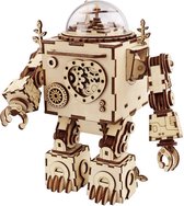 Bouwpakket Volwassenen - Robot 3D - 221 Onderdelen - Luxe Modelbouw - Montage Speelgoed - DIY Puzzel - Retro - Licht & Muziek
