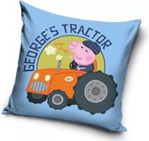 Peppa Pig George'S Tractor Sierkussens - Kussen - 40 x 40 inclusief vulling - Kussen van Polyester - KledingDroom®