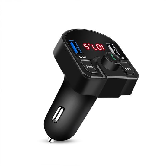 Bluetooth FM Transmitter - Autolader - Bluetooth Carkit - Handsfree - Muziek Streamen - Bluetooth 5.0 en USB 3.1 Quick Charge - Handsfree Bellen - SD kaart -  Extra bass - Telefoon Opladen