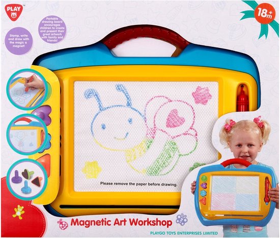 Magnetisch Tekenbord Voor Kinderen - Magisch Tekenbord - Magnetisch Whiteboard - Magnetisch Speelgoed - Leren Tekenen - Inclusief Pen & Stempels - Educatief Speelgoed - Peuter Speelgoed - Kerst Cadeautjes