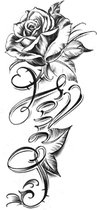 Tijdelijke Tattoo - Tattoo Sticker - Zwart/Wit Tattoo - Ontwerp Tattoo - Vrouwen Tattoo - Tattoos Kinderen - Nep Tattoo - Tatoeage & Tatoeages - Tatoeages Volwassenen - Small Tatto