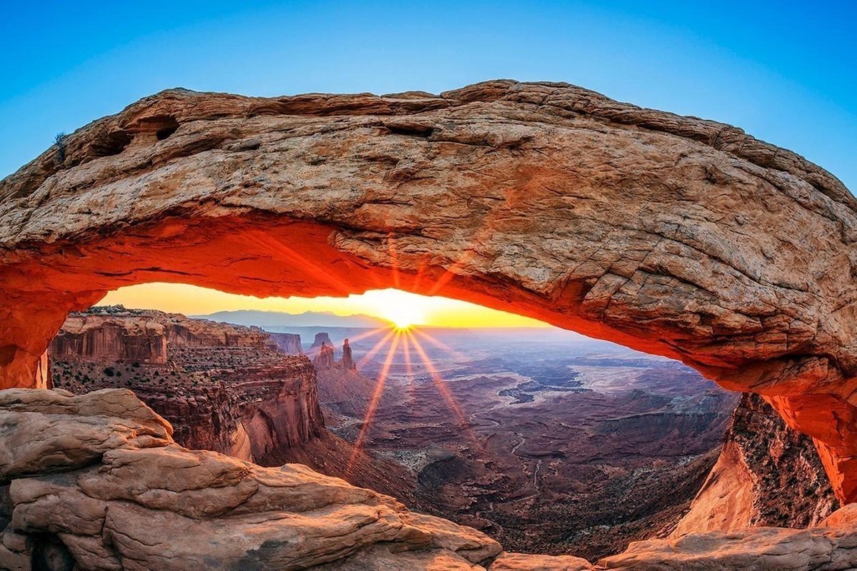 The mesa arch - utah – 90cm x 60cm - Fotokunst op PlexiglasⓇ incl. certificaat & garantie.