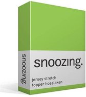 Snoozing Jersey Stretch - Topper - Hoeslaken - Tweepersoons - 120/130x200/220 cm - Lime