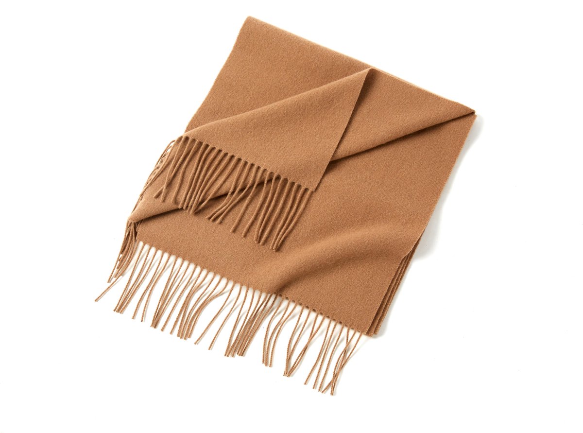 Heren Kasjmier Wol Sjaal 30% Kasjmier 70% Wol Bruin - 200×35 cm | Athemyll