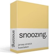 Snoozing Jersey Stretch - Hoeslaken - Lits-jumeaux - 160/180x200/220 cm - Geel