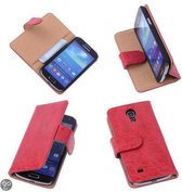 Bestcases Vintage Rood Book Cover Samsung Galaxy S4 Mini i9190