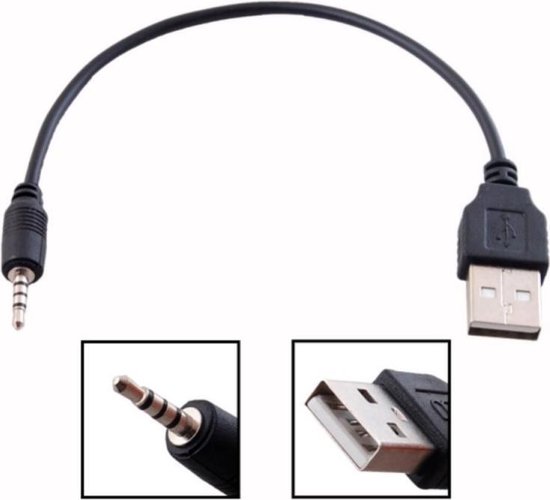 Vet Contour wervelkolom 2.5mm Jack naar USB Kabel voeding | bol.com