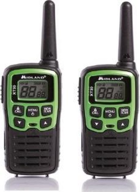 Midland XT30 radio bidirectionnelle 16 canaux 446.00625 – 446.09375 Noir,  Vert | bol.com