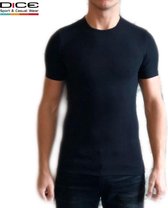 DICE heren T-shirt ronde hals zwart maat XL