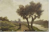 Landschap met twee bomen | Paul Joseph Constantin Gabriël | 1860 - 1867 | Kunst | Tuindoek | Tuindecoratie | 180CM x 120CM | Tuinposter | Spandoek | Oude meesters