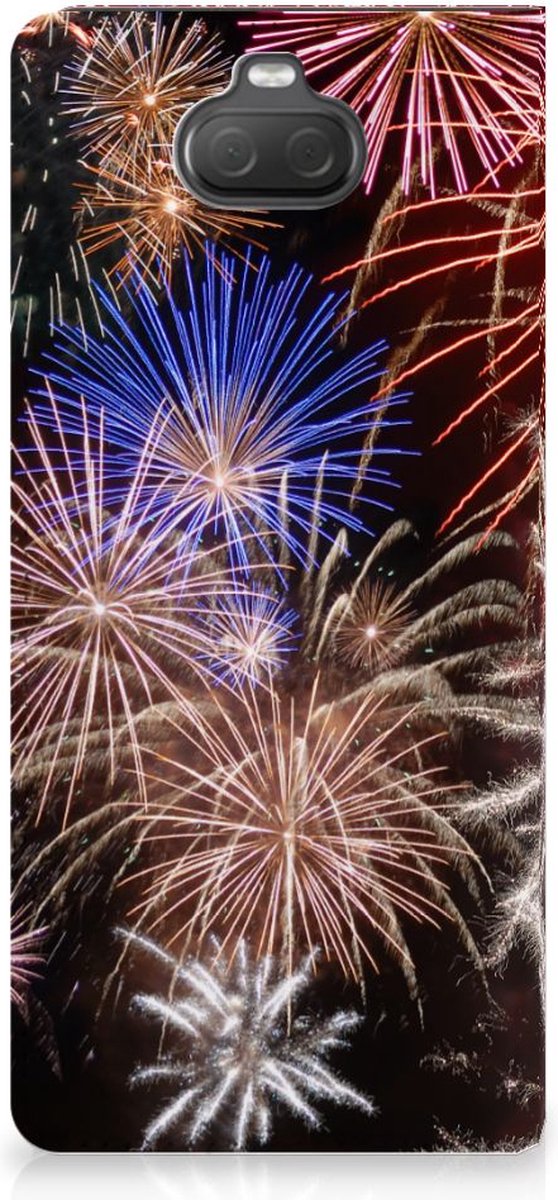 Sony Xperia 10 Hippe Standcase Vuurwerk