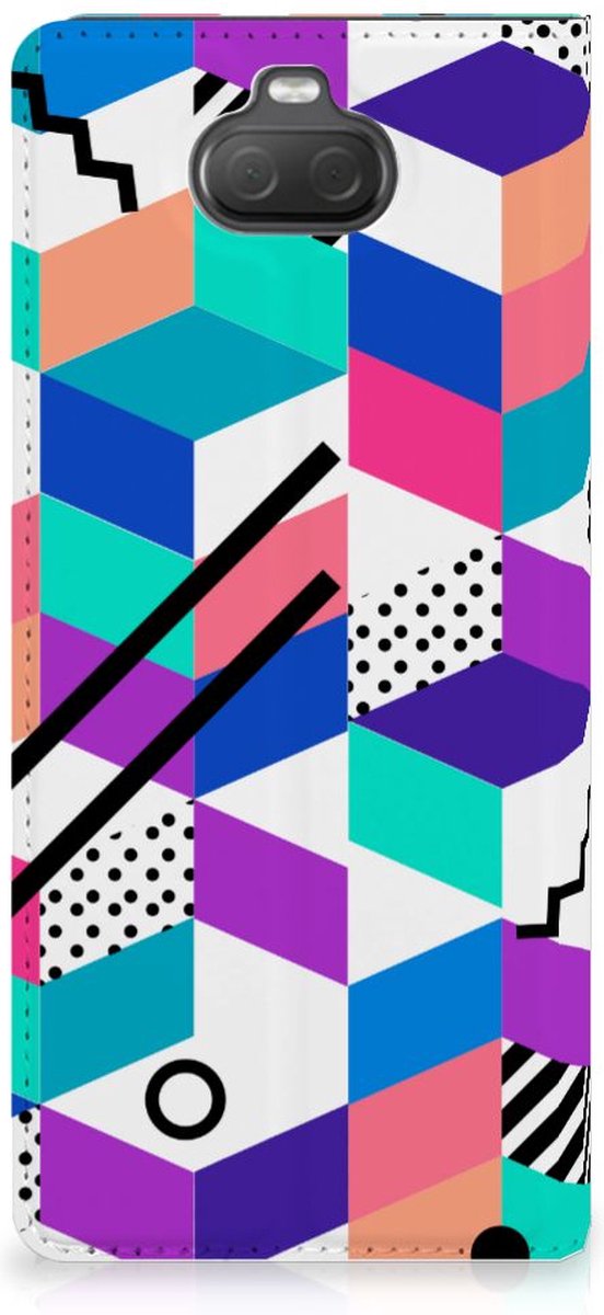 Sony Xperia 10 Stand Case Blokken Kleurrijk
