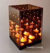 Luxury Living - Waxinelichthouder  Infinity Brons 3D 4-Licht