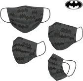 Hygiënisch en herbruikbaar gezichtsmasker gemaakt van stof Batman Kinderen Grijs