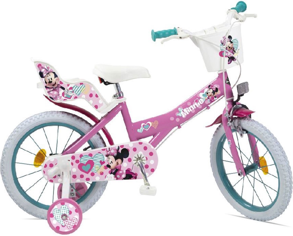 Disney Minnie 14´´ Fiets Roze Jongen