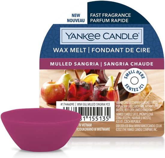 Yankee Candle Cire Melt Sangria chaude 4 pcs