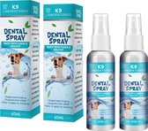 K9 Laboratories Tandenspray voor honden - Duo pak - 100% natuurlijk - Gebitsverzorging - Tegen tandplak en tandsteen - Voor een frisse adem en witte tanden