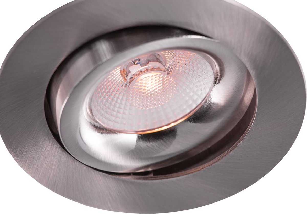 Thorgeon LED Downlight 8W Dim to Warm 520lm 38° (Internal Driver Included) Brushed Nickel