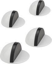 Zelfklevende deurstoppers - 4 stuks - wit - diameter 4,5cm - hoogte 2,5cm